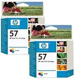 HP No. 57 Tri-Color Ink Cartridge Twin Pack (C6657AN)