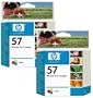 HP No. 57 Tri-Color Ink Cartridge Twin Pack (C6657AN)
