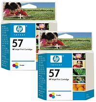 HP No. 57 Tri-Color Ink Cartridge Twin Pack (C6657AN)