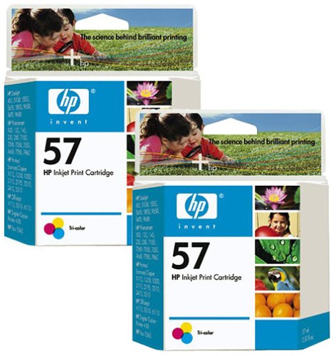 HP No. 57 Tri-Color Ink Cartridge Twin Pack (C6657AN)