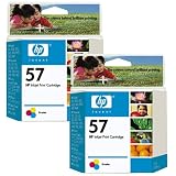 HP No. 57 Tri-Color Ink Cartridge Twin Pack (C6657AN) ~ HP