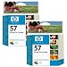 HP No. 57 Tri-Color Ink Cartridge Twin Pack (C6657AN)