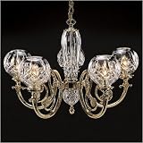 Waterford Crystal Lismore Chandelier 5 Arm W/ Brass