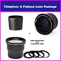 3.6X HD Professional Telephoto lens & 0.35x HD Super Wide Angle Panoramic Macro Fisheye Lens For Fujifilm S602 S7000 S20 6900