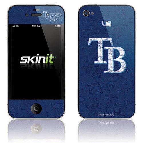 Skinit Tampa Bay Rays - Solid Distressed Vinyl Skin for Apple iPhone 4 / 4S
