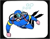 Mauspad mit Dekoration - Taucher, Tank, Tauchen, Luft, Schwimmen, Sporttauchen Produktbild