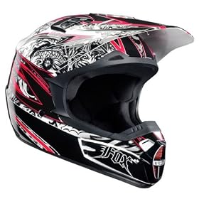 Fox Racing Razor Mens V 1 MotoX Motorcycle Helmet Color: Black/Red, Size: Large Fox Racing Razor Men's V-1 MotoX Motorcycle Helmet - Color: Black/Red, Size: Large