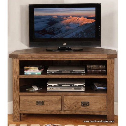 Brooklyn Reclaimed Oak Corner TV Unit