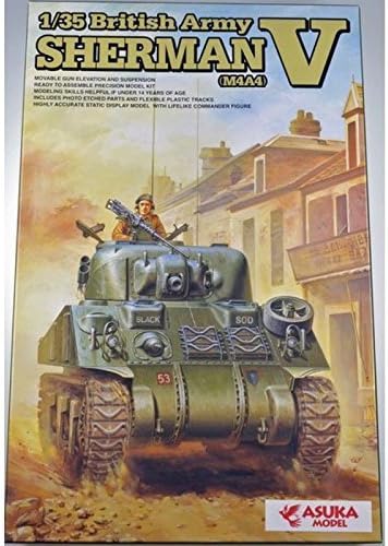 1/35 Scale British Army Sherman V M4A4 Tank Model Construction Kit by Tasca