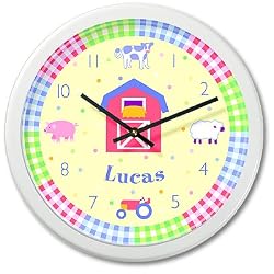 Olive Kids - Country Baby Personalized Clock (White)