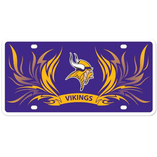 NFL Minnesota Vikings Styrene Plate- Flame Style