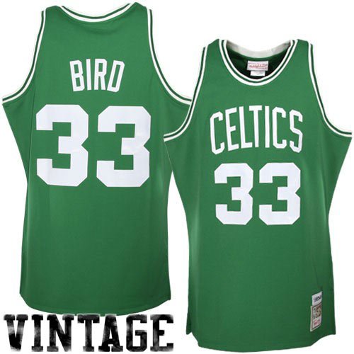 Mitchell & Ness Boston Celtics #33 Larry Bird Green Authentic Throwback Jersey (52)