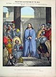 ILLUSTRATIONS BIBLE 1870 ROMAN SOLDIERS MOCKING CHRIST