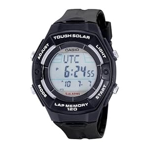 Casio Women's LWS200H-1ACF Solar Runners 120-Lap Black Digital Sport Watch