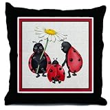 Ladybug Decorative Throw Pillow, 18"
