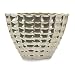 18" Waffle Textured Silver Finished Garden Planter Vase