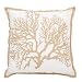 Coral Silk Throw Pillow - Bark