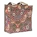 William Morris Shopper Bag by Signare | Designer Ladies Recycling Shopping Shoulder Tote | Strawberry Thief (Strawberry Thief Red)
