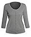 Women's Classic Button Down 3/4 Sleeve Basic Plus Size Knit Cardigan Sweater