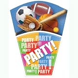 Sports Party Invitations (8 count)