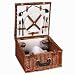 Whitney Design ML-2654 Woven-Willow Square-Shaped 2-Person Picnic-Basket Set