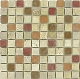 Stone and Glass Henna Matte in Travertine with Frosted Glass