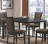 Rectangular Dining Table Contemporary Style Black Finish