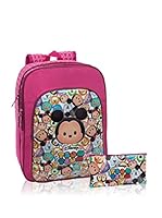 Disney Mochila + Estuche Tsum Tsum Pink (Rosa)