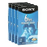 Sony : Premium Grade VHS Videotape Cassette, Six Hours, Four per
Pack -:- Sold as 2 Packs of - 4 - / - Total of 8 Each