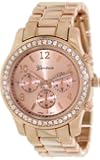 Geneva Platinum Women's 9073.RoseGold.RoseGold Rose-Gold Stainless-Steel Quartz Watch with Rose-Gold Dial