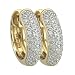 14K Yellow Gold 1/4 ct. Diamond Huggie Earrings