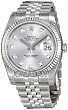 Rolex Datejust Rhodium Diamond Dial 18kt White Gold Fluted Watch 116234RDJ by Rolex