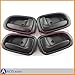 ACD.auto compatible for 1993-1997 Toyota Corolla Geo Prizm Inside Inner Door Black Handle Set 4pcs