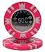 50 $.50 Coin Inlay Clay Poker Chips