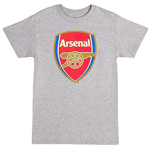 Arsenal Football Club Shield T-Shirt - Heather Grey (X-Large)