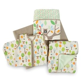 Skip Hop 4-Piece bumper-free Crib Bedding Set, Treetop Friends: Baby