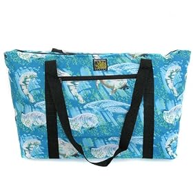 Manatee MANATEES Deluxe Tote Bag Cotton Large Totes Bags for Travel, Baby, Diapers, Gym, or Beach Gifts and Gift Ideas for Him Her, Man Men, Woman Women Ladies or College Students