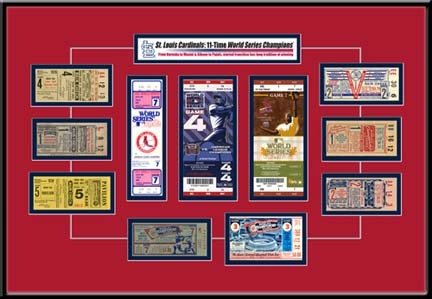 St. Louis Cardinals 11 Time World Series Champions Tickets to History 18" x 24" Framed Print at Amazon.com