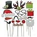 Soledi (Pack of 17) Funny DIY Photo Booth Props Mustache Glasses Snowflake Gift On A Stick Wedding Birthday Christmas Xmas Party Family