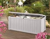 Keter Jumbo Waterproof Deck Box In white: keter garden storage