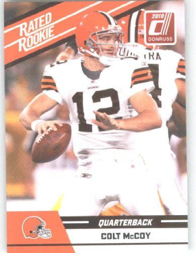 2010 Donruss Rated Rookies Football Card # 19 Colt McCoy - Cleveland Browns (RC - Rookie Card) NFL Trading Card in Screwdown Case !