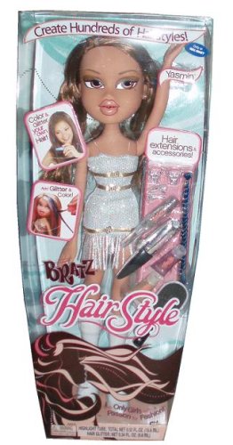 Childrens Toyshop  Toys : Bratz Hair Style Fashion Doll Super Size (23 Inch Tall) - Yasmin with Hair Extensions, Glitter and Lots of Accessories