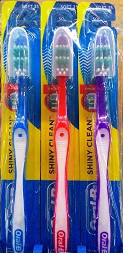 3 Pcs.Oral-B Shiny Clean Toothbrush By Ohm shop.