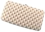 BEIGE Raised Geometric Two Tone Hard Case Wallet