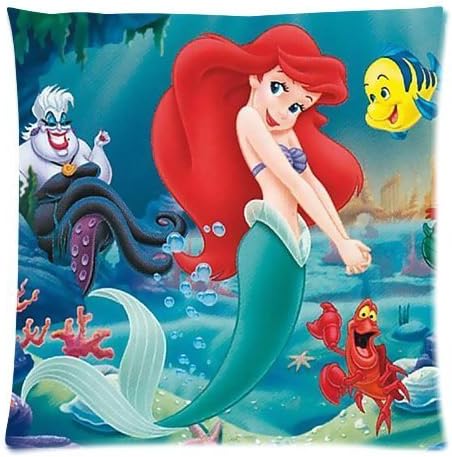 DiyCaseStore The Little Mermaid Pillowcases Covers Standard Size 18x18(two sides)