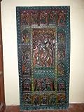 Orissa Antique Hindu God Krishna Carved Door Panel 72