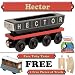Hector from Thomas The Tank Engine Wooden Train Set - Free 2 Pieces of Track & Free Toby Train