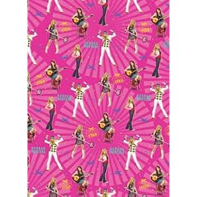 Hannah Montana - Giftwrap (2 sheets folded) and tags (2)