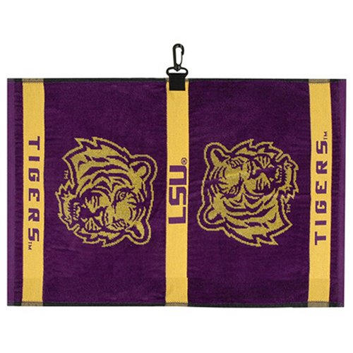 LSU Woven Jacquard Golf Towel