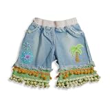 Banana Split - Infant Girls Denim Shorts, Blue, Multi